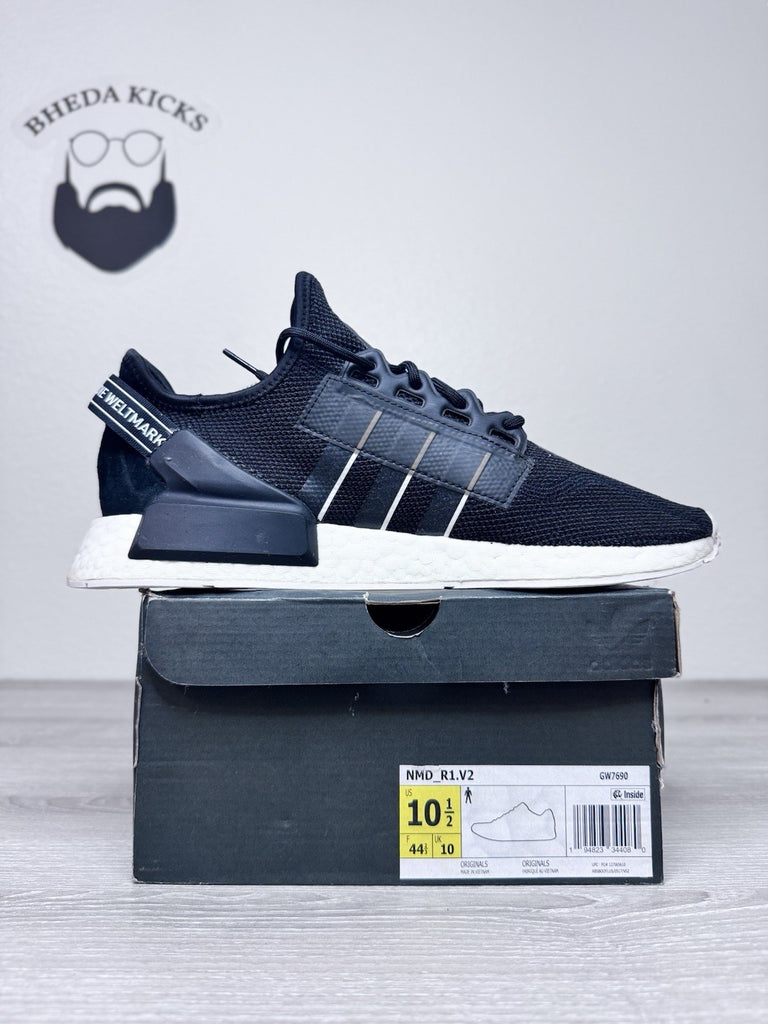 Size 10.5 - Adidas Nmd R1.V2 Men Running Athletic Shoes Core Black White GW7690