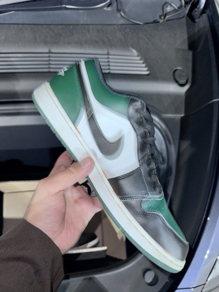 Nike Air Jordan 1 Low “Noble Green” Black White 553558-371 Og Men’s Size 13