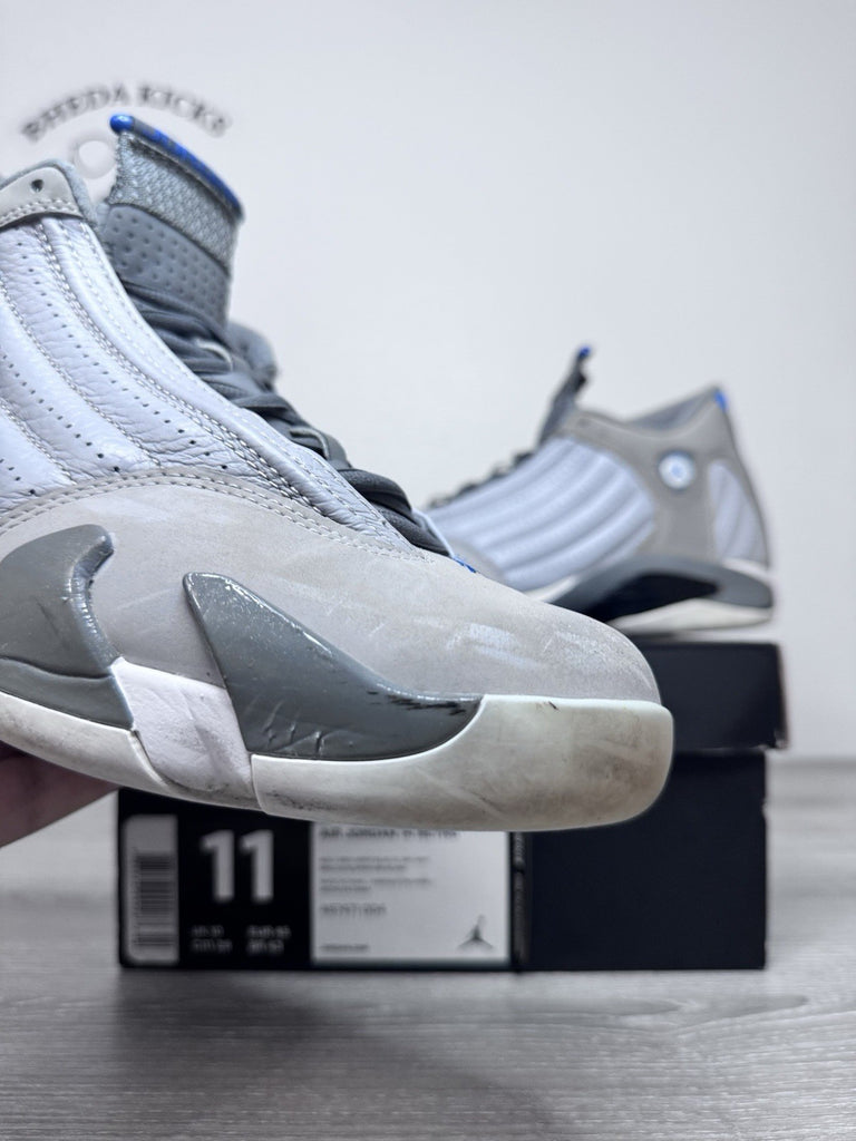 Size 11 - Nike Air Jordan 14 Retro Wolf Gray [487471-004] Preowned Authentic