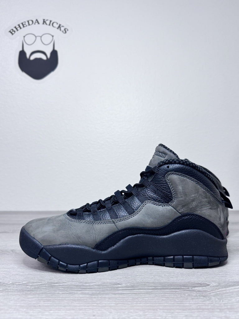 Size 12 - Air Jordan 10 Retro 2018 Shadow Grey Black Suede Leather (310805-002)