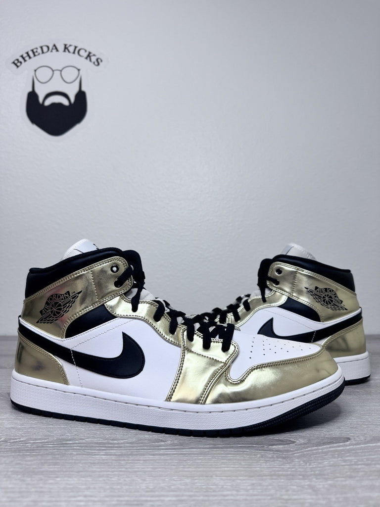 Size 16 - Jordan 1 Mid SE Metallic Gold 2020 DC1419-700 Preowned Authentic