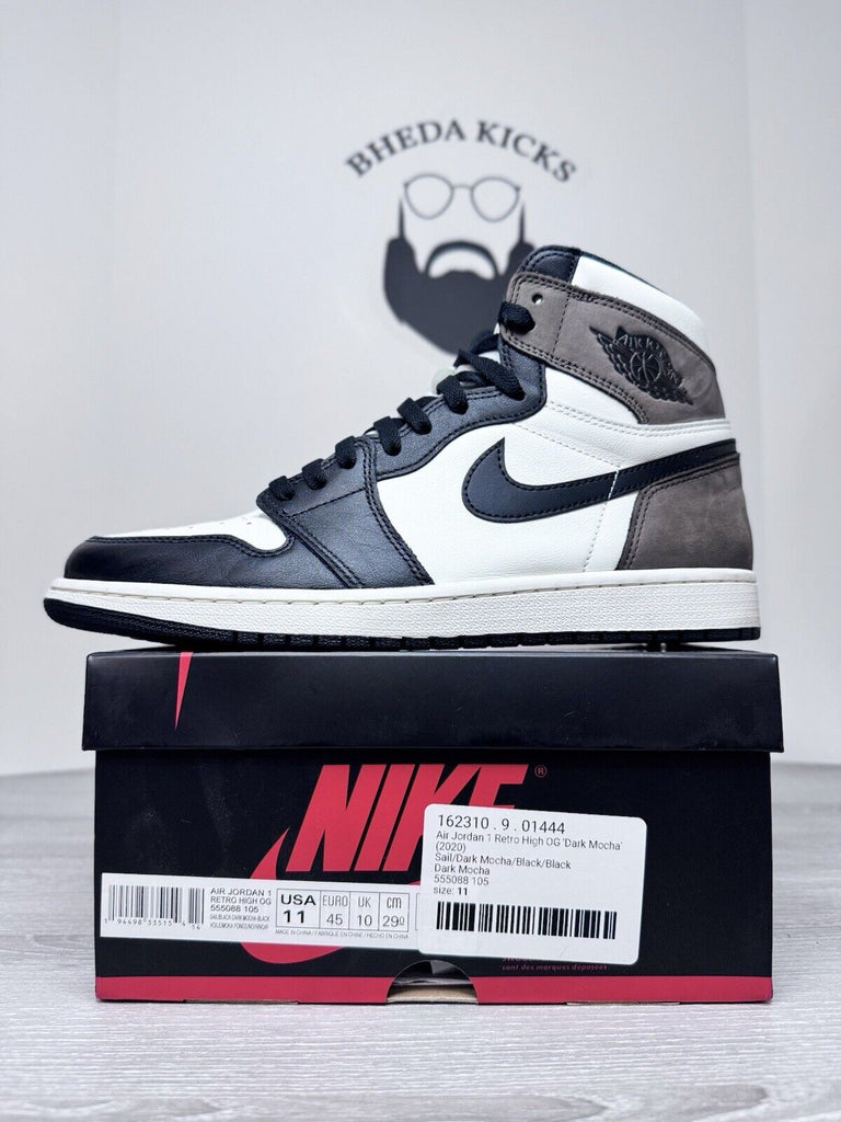 Size 11 - Jordan 1 Retro OG High Dark Mocha 555088-105 Preowned Authentic