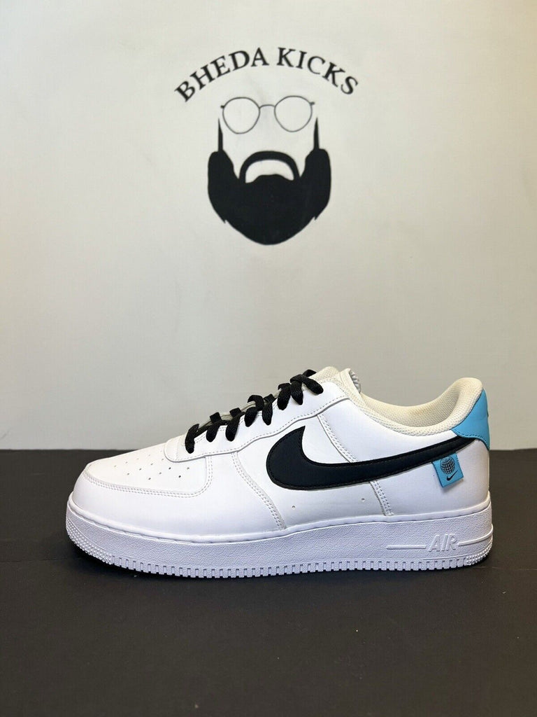 Nike Air Force 1 '07 WW Worldwide White Black Blue CK7648-100 Men's Size 13 Rare