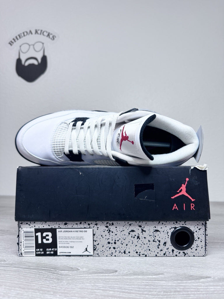 Size 13 - Air Jordan 4 Retro White Cement 4 (2016) 840606-192 Preowned
