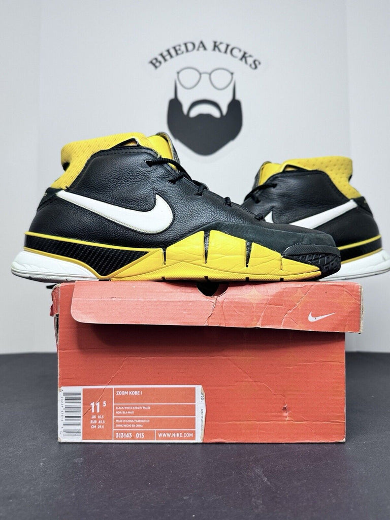 Size 10.5 - Nike 2005 Kobe 1 Del Sol Men’s OG 313143-013 Black Yellow