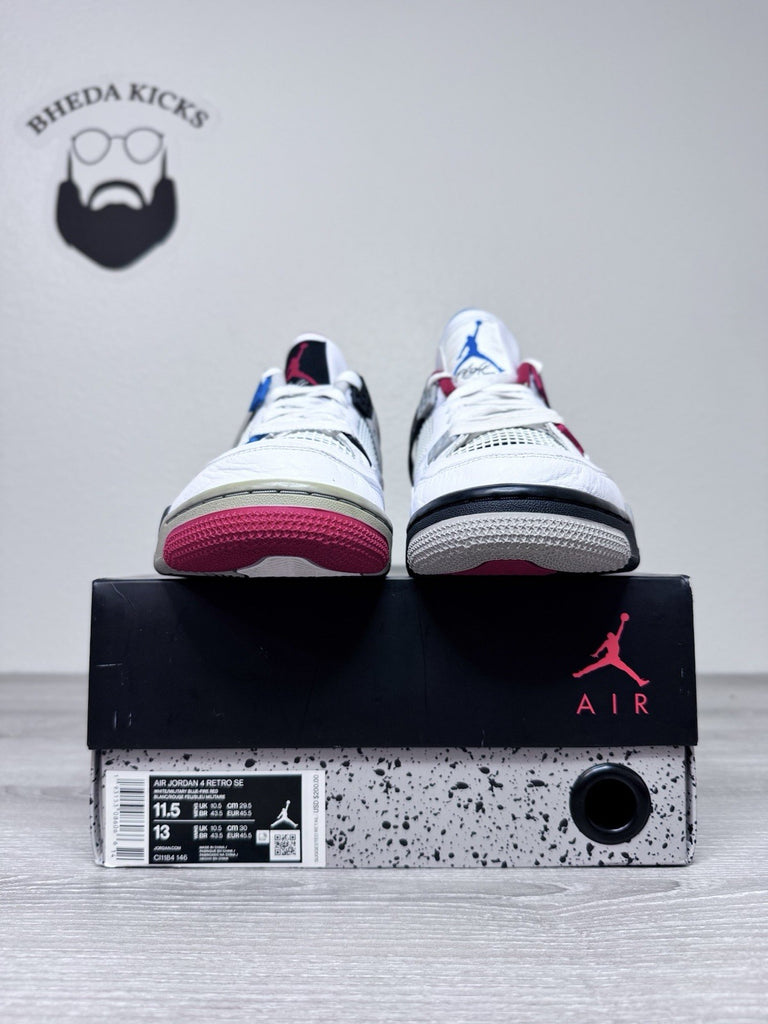 Size 11.5 - Jordan 4 Retro SE Mid What The 4 Mens White CI1184-146 Preowned