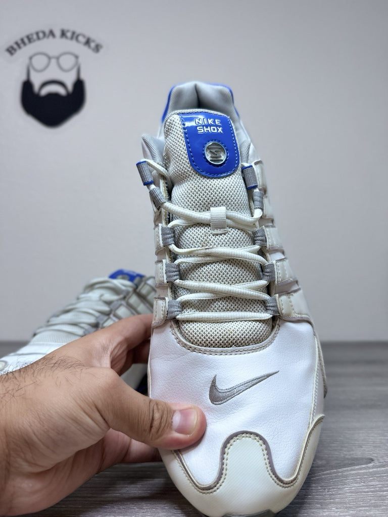 Size 15 - Nike Shox NZ SL Shoes Sneakers 2012 378341-140 Blue White Leather