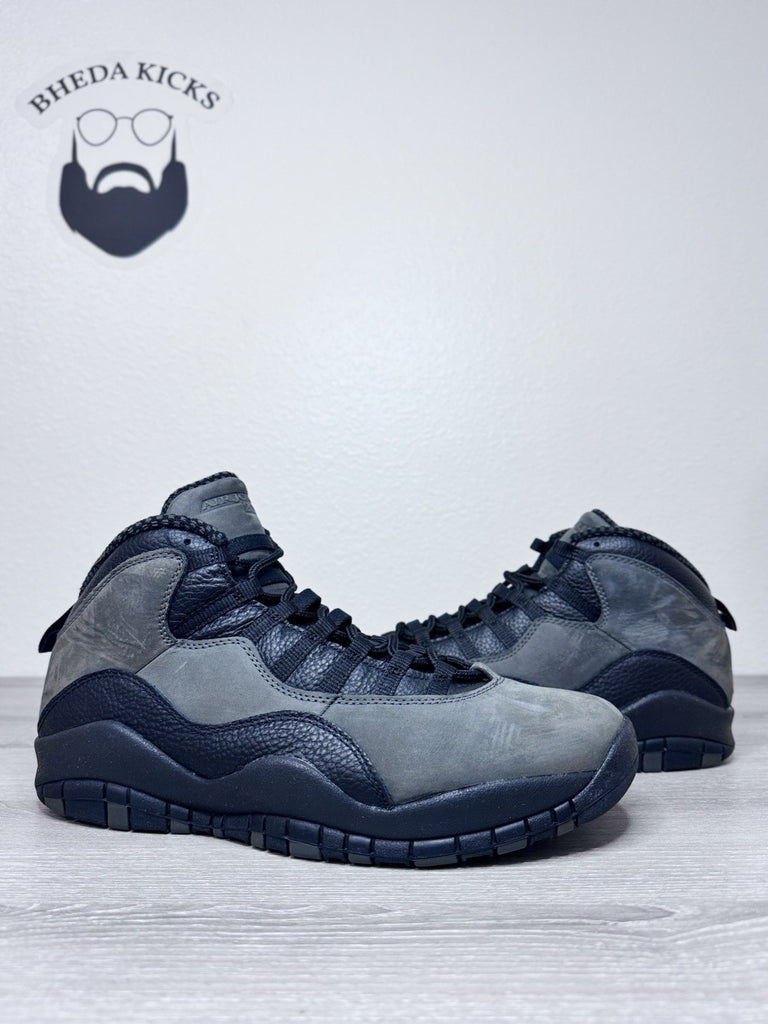 Size 12 - Air Jordan 10 Retro 2018 Shadow Grey Black Suede Leather (310805-002)