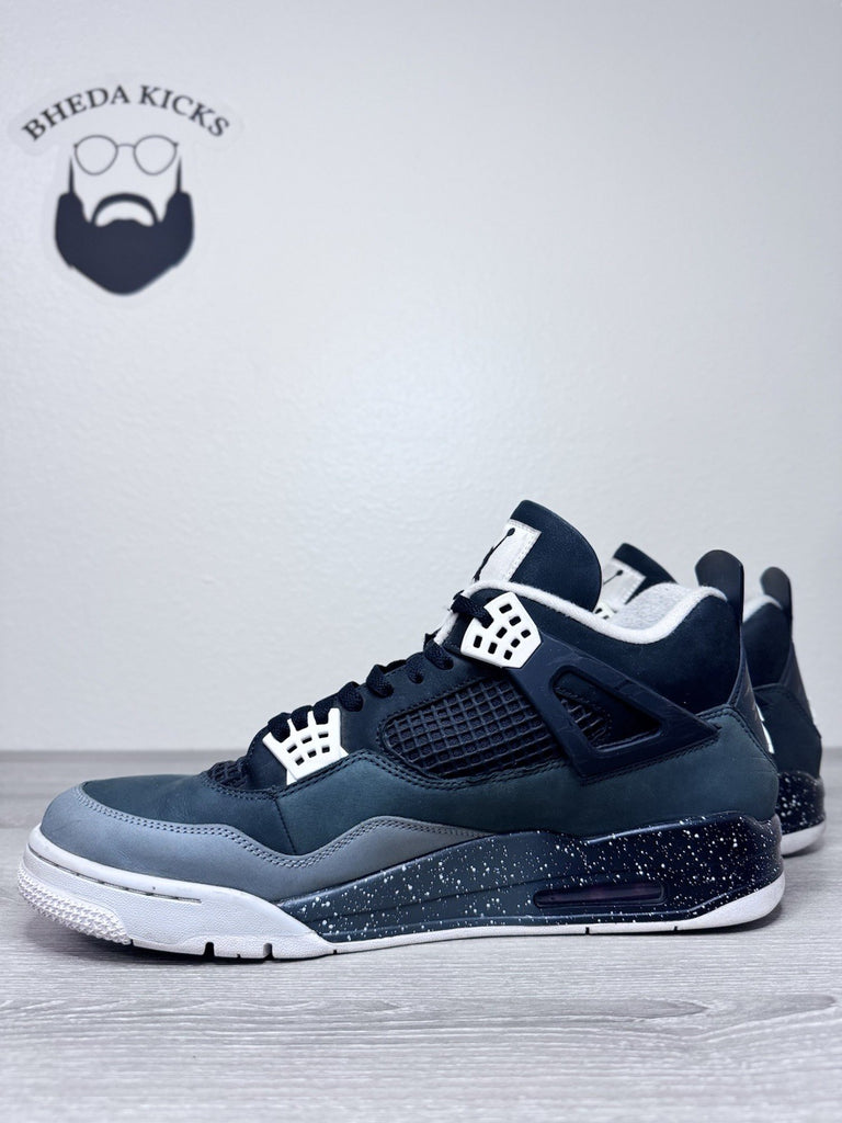 Size 15 - Nike Air Jordan 4 Retro Fear Black White FQ8138-002 Preowned Authentic
