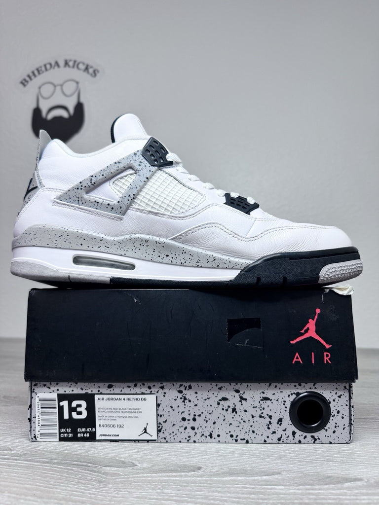 Size 13 - Air Jordan 4 Retro White Cement 4 (2016) 840606-192 Preowned