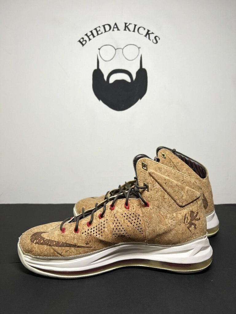 Size 11 - Nike LeBron 10 EXT QS Cork 2013 580890-200 Preowned Rare Og