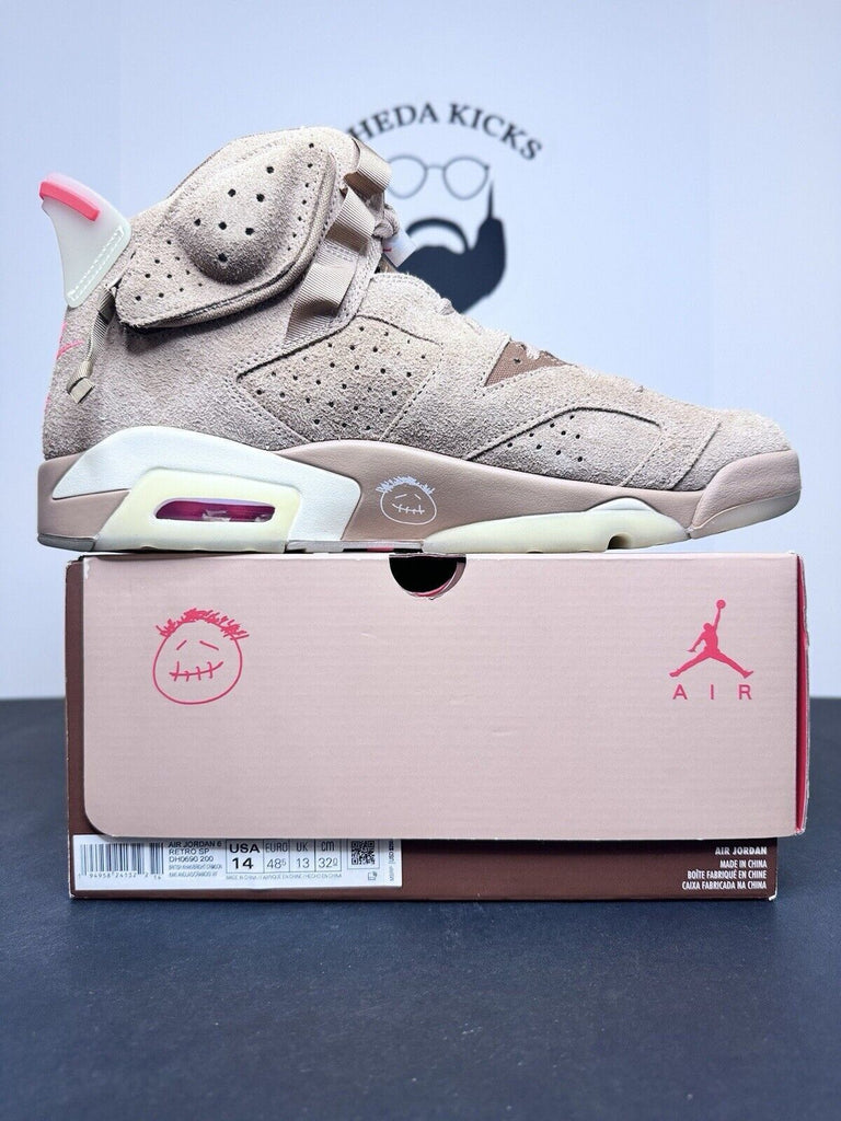 Travis Scott x Air Jordan 6 Retro 'British Khaki' DH0690-200 Mens’s Size 14