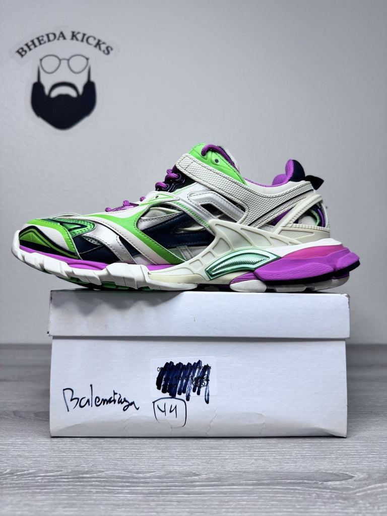 Size 44 EU/11 US  - Balenciaga Runner Sneaker Green Pink Beige Preowned