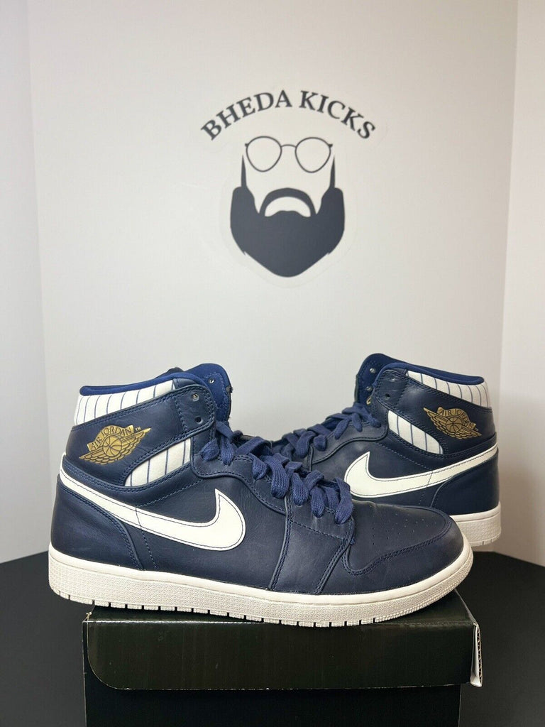 Air Jordan 1 Retro High Derek Jeter RE2PECT 2014 715854-402 Preowned Size 14