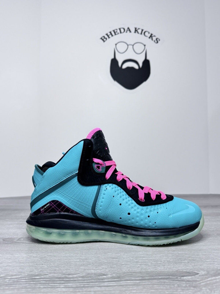 Size 9 - Nike Lebron 8 Retro South Beach 2021 Men’s Blue CZ0328-400 Preowned