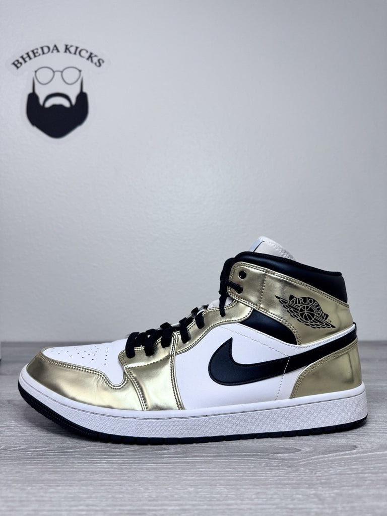 Size 16 - Jordan 1 Mid SE Metallic Gold 2020 DC1419-700 Preowned Authentic