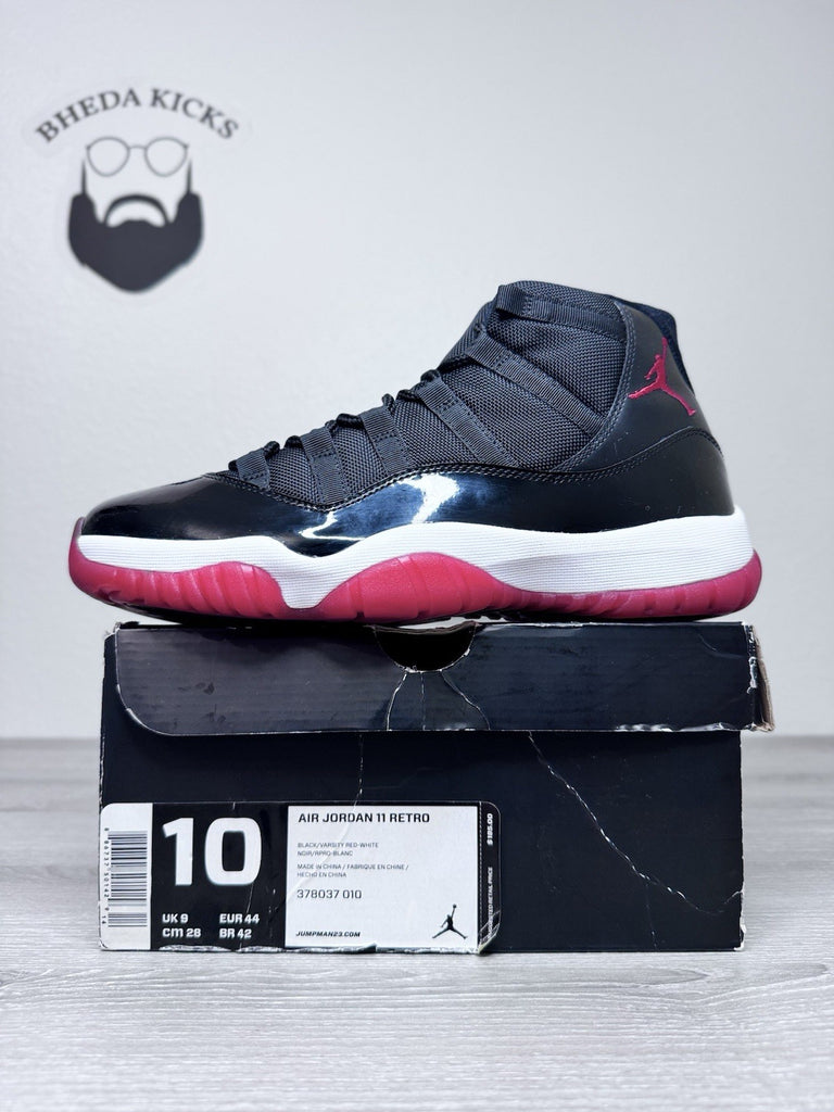Size 10 - Nike Air Jordan 11 Retro Bred 2012 Shoes 378037-010 Red Black