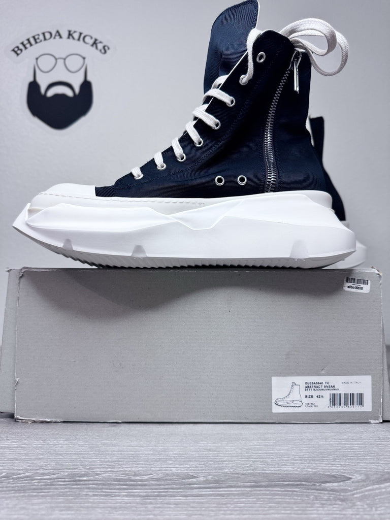 Size 42.5 EU/9.5 US - Rick Owens DRKSHDW Abstract High Sneakers Black Milk