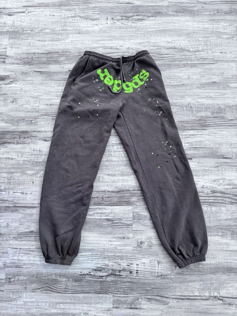 Sp5der Wait Web Sweatpants ‘Slate Grey’ Size Medium Preowned