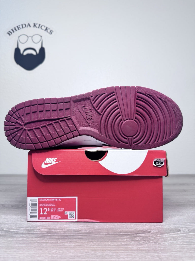 Size 12.5 - Nike Dunk Low Retro Team Red White DD1391-601 Men's Worn Once