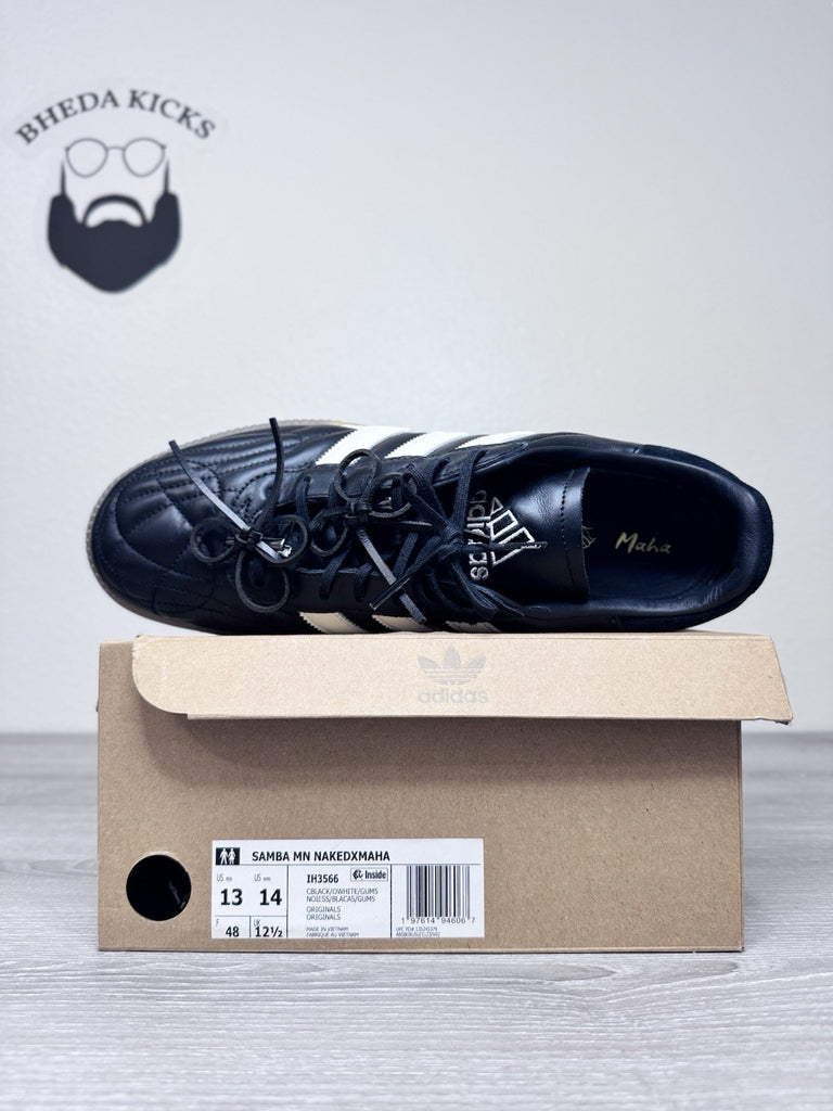 Size 13 - Adidas Samba MN Naked x Maha Core Black White IH3566 Shoes Sneakers