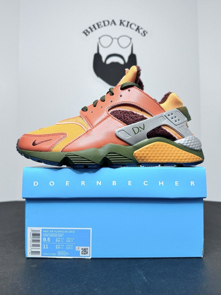 NEW Nike Air Huarache Run Doernbecher Freestyle Dario Orange FD9712-800 Size 9.5