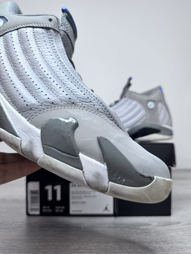Size 11 - Nike Air Jordan 14 Retro Wolf Gray [487471-004] Preowned Authentic