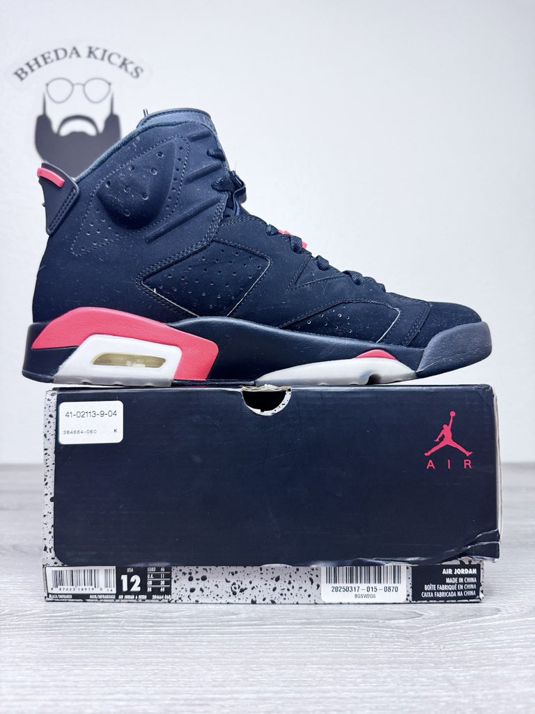 Size 12 - Jordan 6 Retro Mid Infrared 384664-060 Preowned Authentic Rare