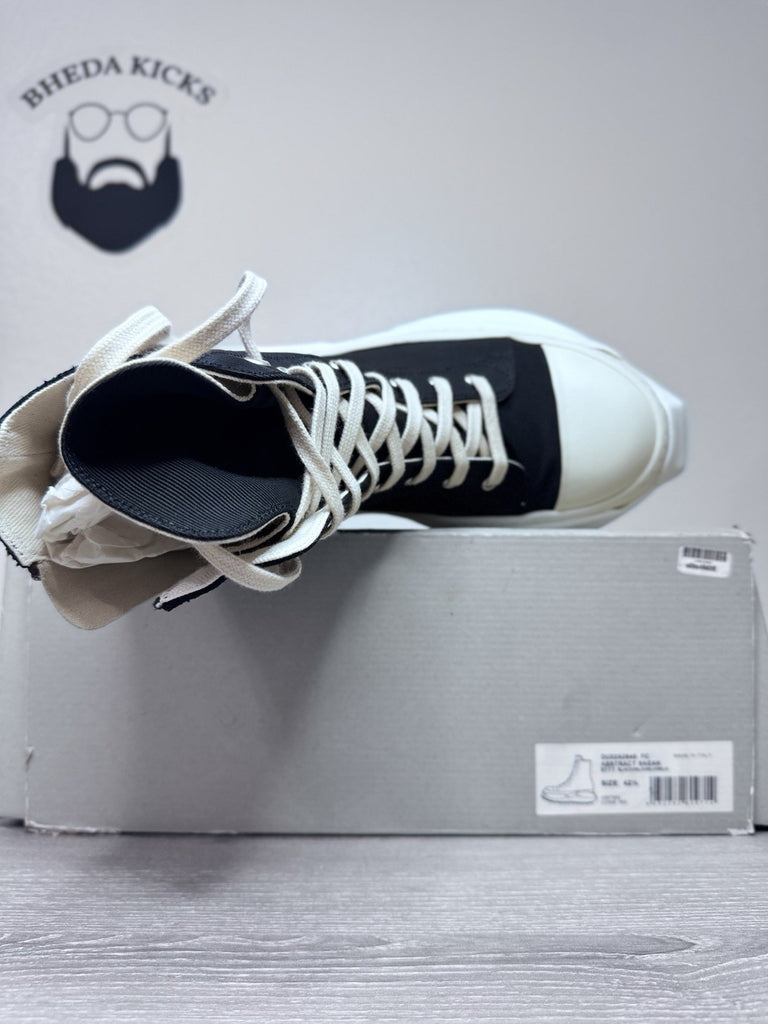 Size 42.5 EU/9.5 US - Rick Owens DRKSHDW Abstract High Sneakers Black Milk