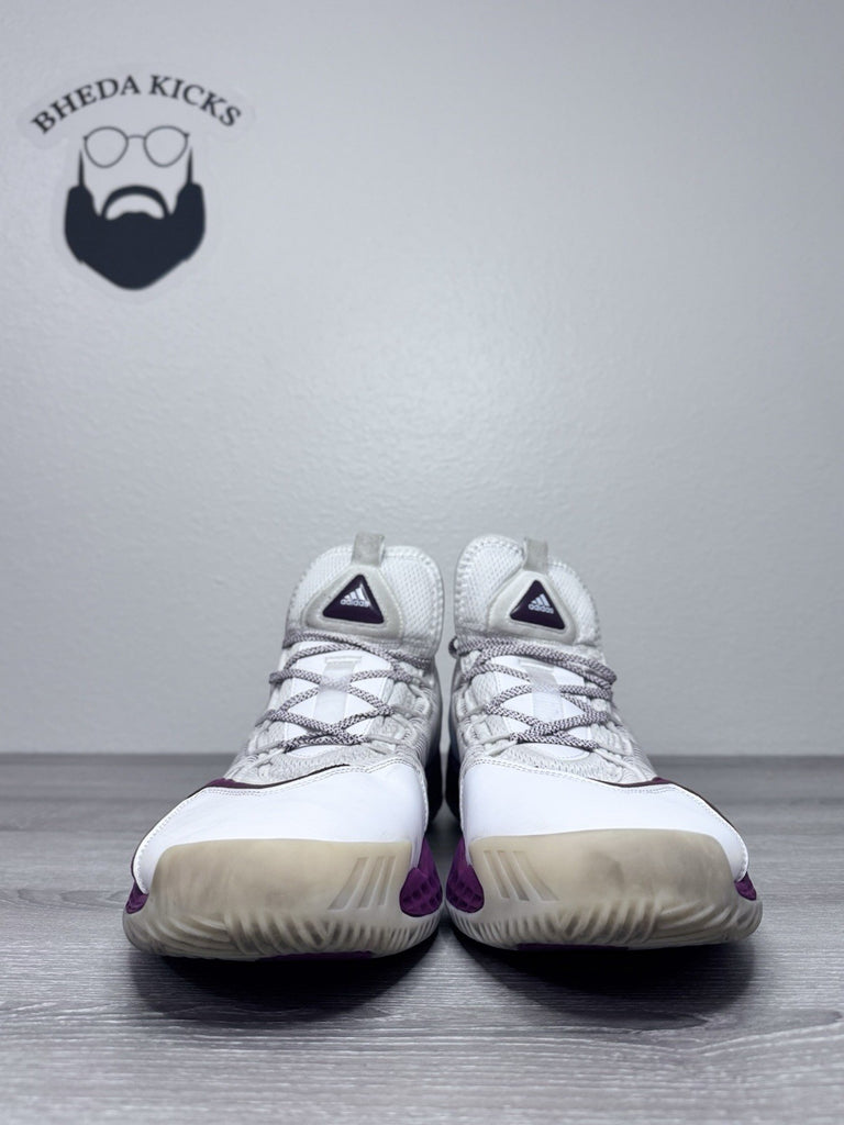 Size 16 - Adidas Pro Boost Mid Basketball Shoes Men's White Maroon FX9213