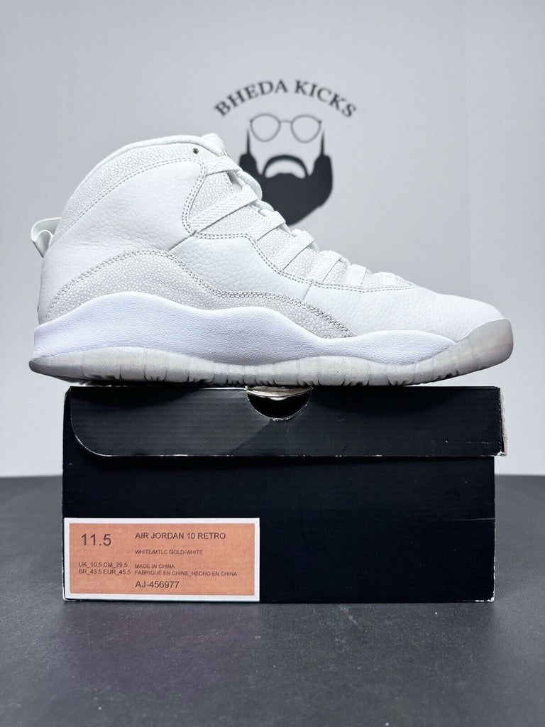 NEW DS Jordan 10 OVO White (Sample Pair) AJ-456977 Authentic Men’s Size 11.5