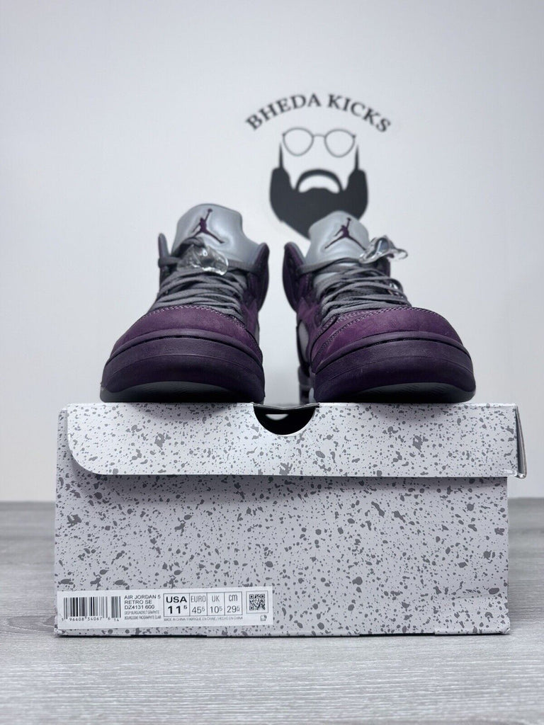 Size 11.5 - Air Jordan 5 Retro SE 2023 Burgundy Preowned DZ4131-600 Authentic