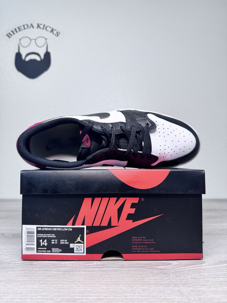Size 14 - Nike Air Jordan 1 Low 2023 Retro Black Toe CZ0790-106 Preowned Og