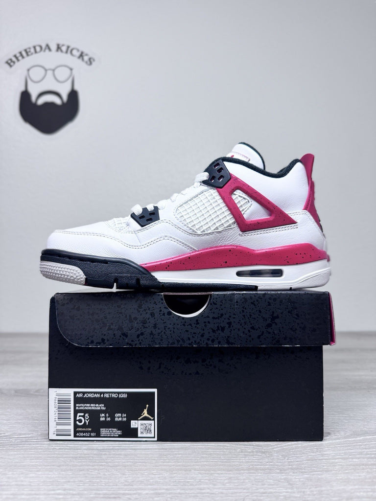 Size 5.5y - 2023 Nike Air Jordan 4 Retro GS Red Cement 408452-161 Preowned