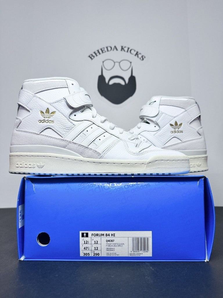 NEW DS Adidas Forum 84 Hi Forum High White Leather Q46367 Men’s Size 12.5