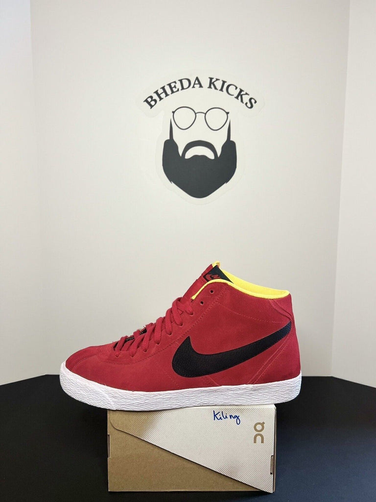 Nike Bruin Mid Suede Red Trainers 537333-600 Authentic Sneakers Men’s Size 13