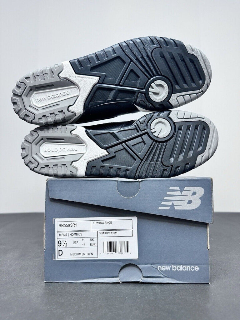 DS New Balance 550 'Shadow' Black Grey White Shoes BB550SR1 Men's Size 9.5