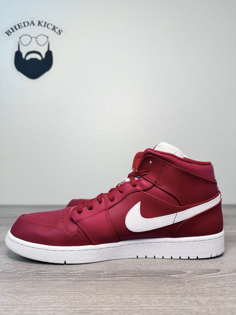 Size 16 - Nike Air Jordan 1 Mid Gym Red 2.0 Mens 554724-600 Preowned Og