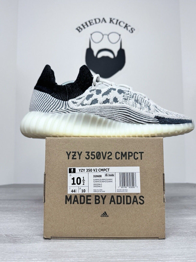 Size 10.5 - adidas Yeezy Boost 350 V2 CMPCT Panda IG9608 Preowned Authentic