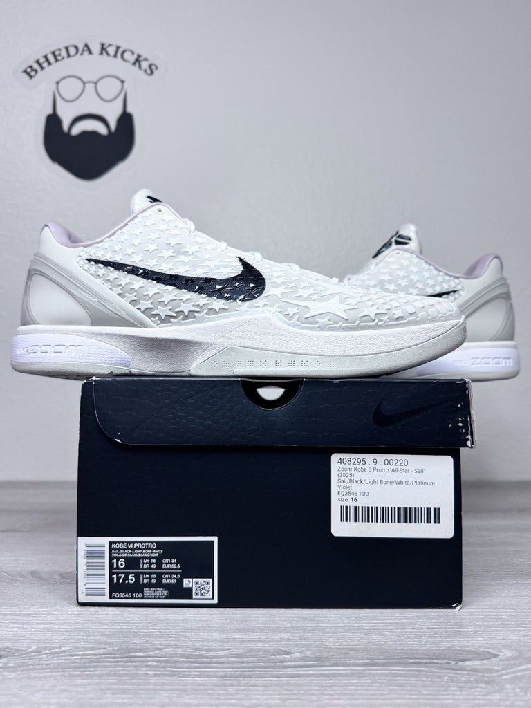 Size 16 - Nike Zoom Kobe 6 Protro All-Star Sail FQ3546-100 Brand New Authentic