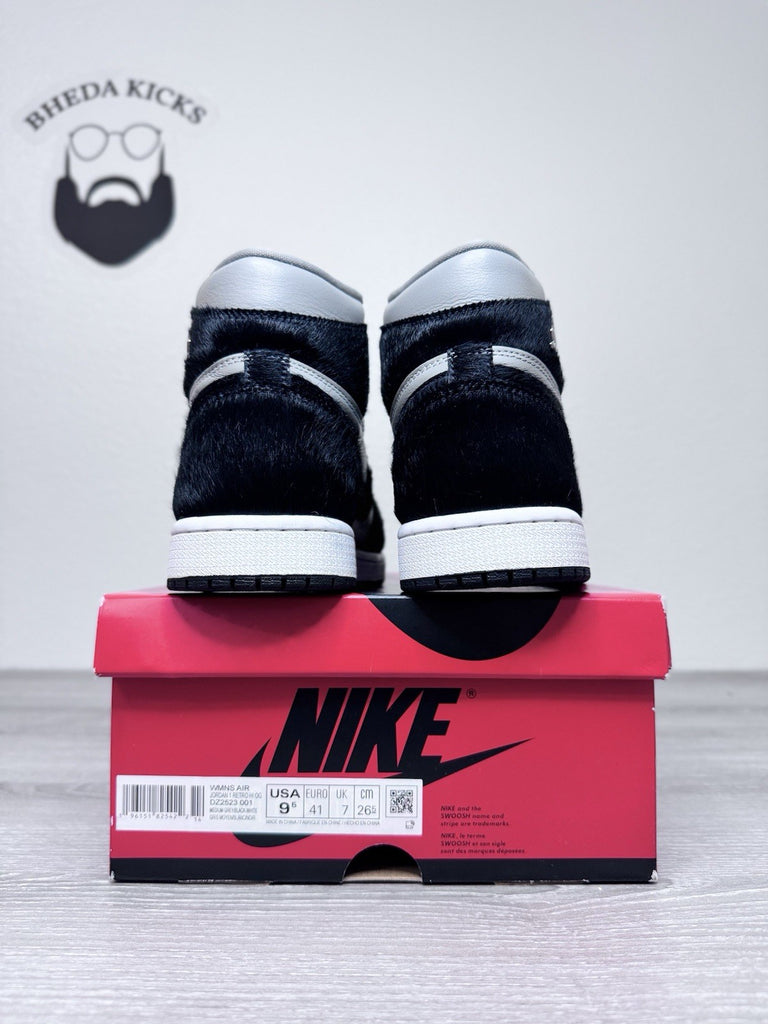 Size 9.5W/8M - Nike Air Jordan 1 Retro Hi OG Shoes Black Medium Gray DZ2523-001