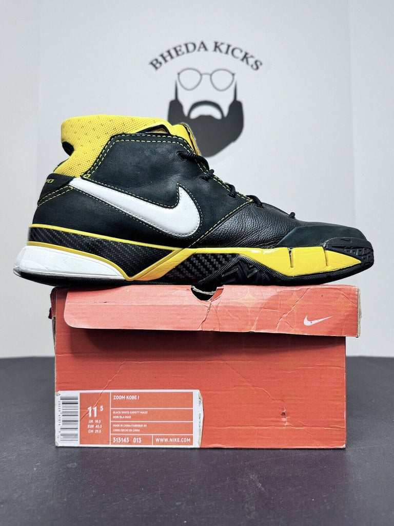 Size 10.5 - Nike 2005 Kobe 1 Del Sol Men’s OG 313143-013 Black Yellow