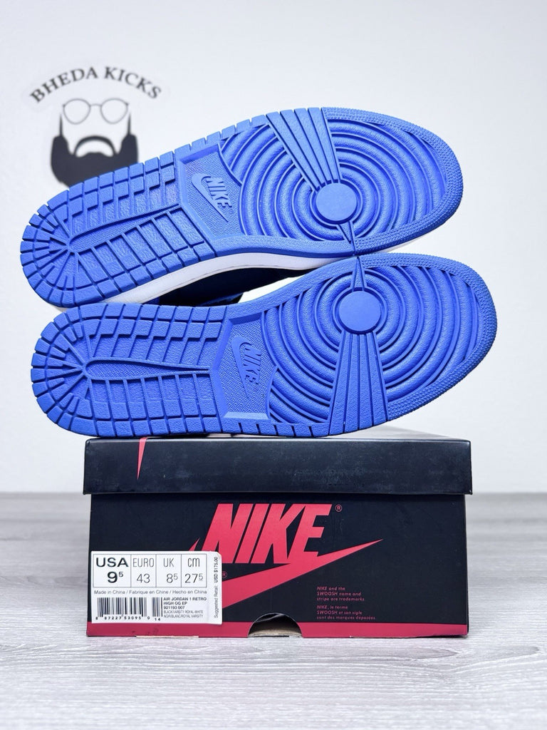 Size 9.5 - Nike Air Jordan 1 Retro Satin Royal 2017 921193-007 Preowned Rare