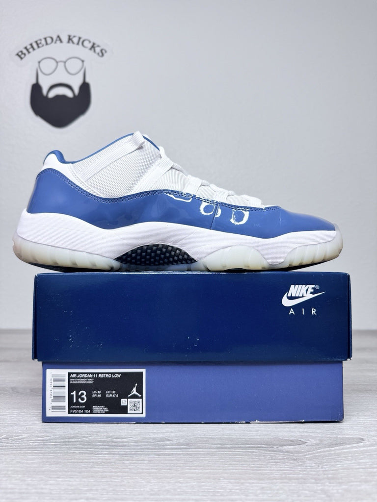 Size 13 - Nike Air Jordan 11 Retro Low White Diffused Navy Blue Men's FV5104-104
