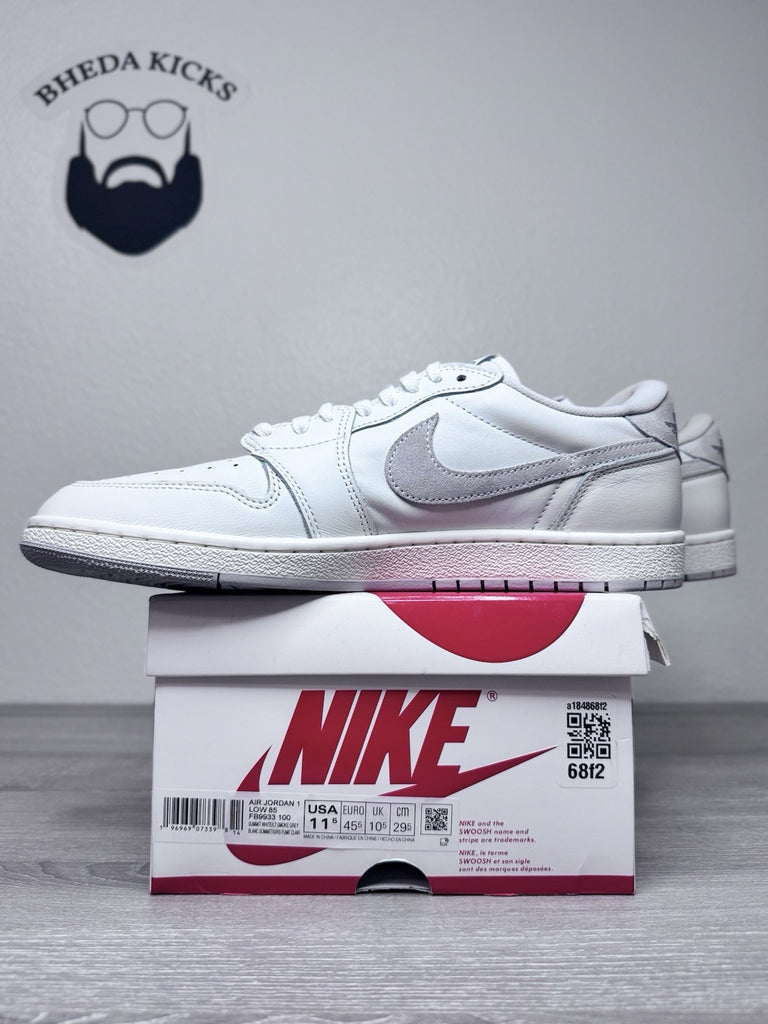 Size 11.5 - Air Jordan 1 Low 85 White Neutral Grey FB9933-100 Men's Preowned