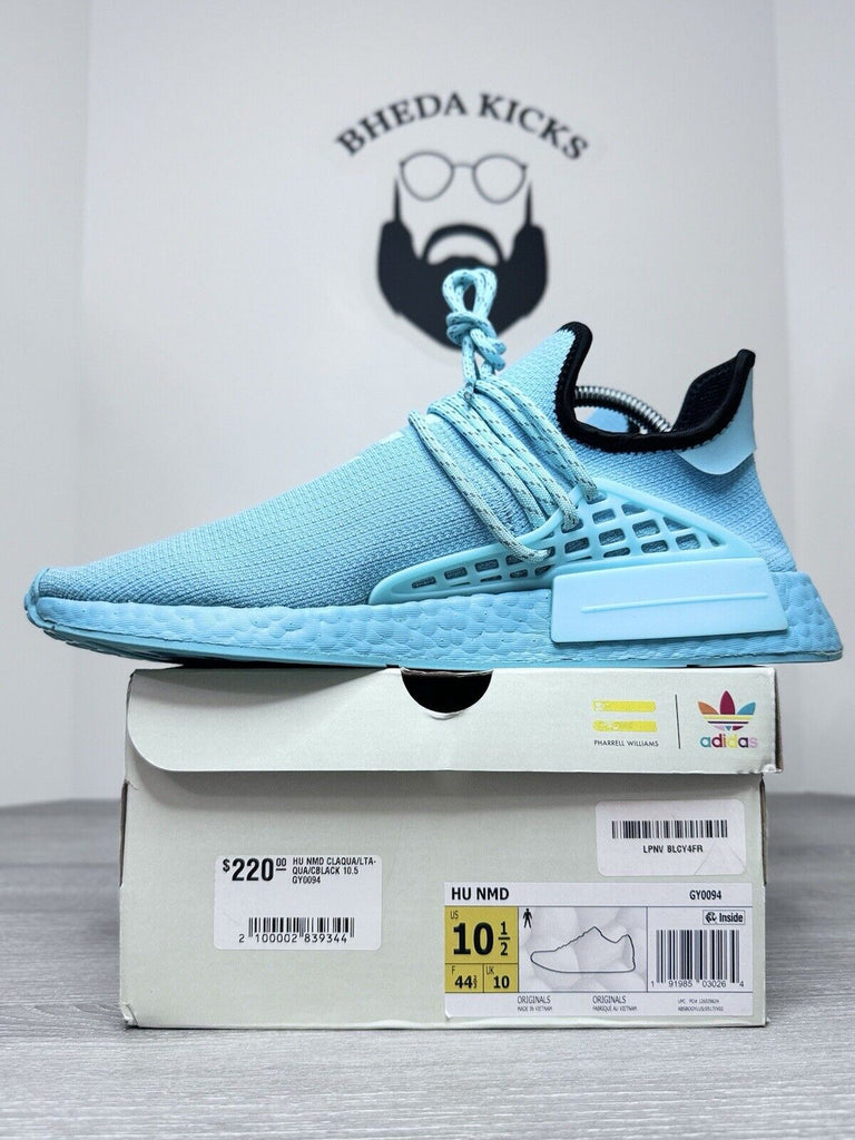 Size 10.5 - Adidas NMD Human Race x Pharrell Aqua  Sneakers GY0094