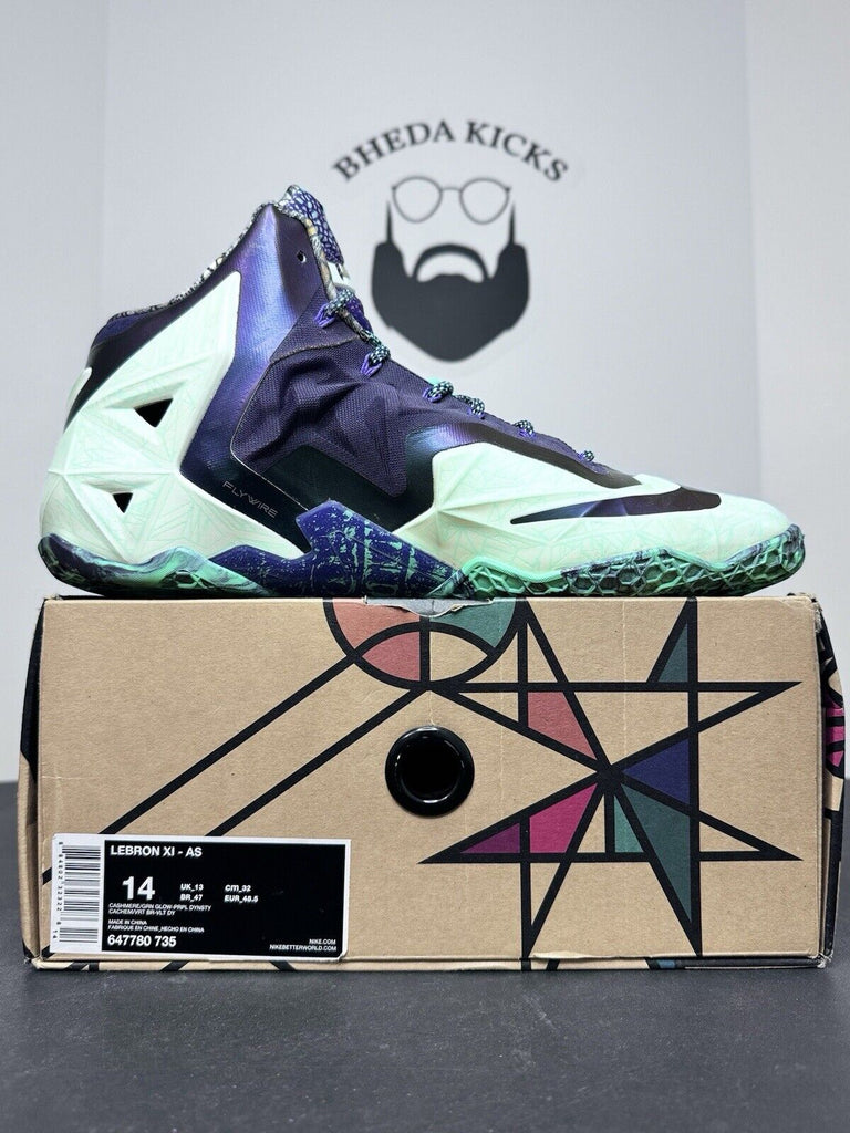 Nike Lebron 11 All-Star Gumbo NOLA 2014 647780-735 Preowned Men’s Size 14