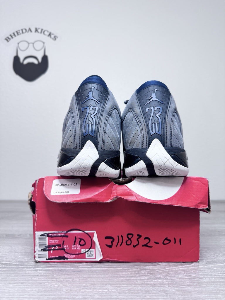 Size 10 - Nike Air Jordan 14 Retro Graphite Navy 311832-011 2011 Preowned