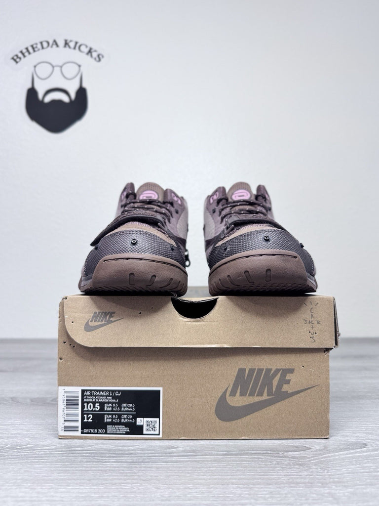 Size 10.5 - Nike Travis Scott x Air Trainer 1 SP Chocolate DR7515-200 Preowned