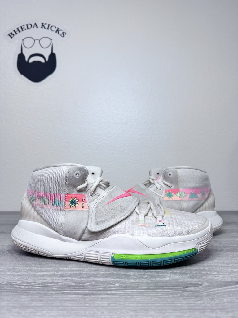 Size 15 - Nike Kyrie 6 'N7' Light Cream Sail Electric Green Flash CW1785-200